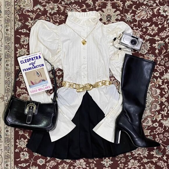 Selkie The Galileo Blouse Tops Vanilla Cream Light Beige Classic - Picture 1 of 14